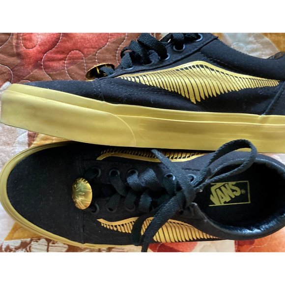 VANS Shoes - VANS Harry Potter Old Skool Black Golden Quidditch Snitch Sneakers US W 5.5 M 4
